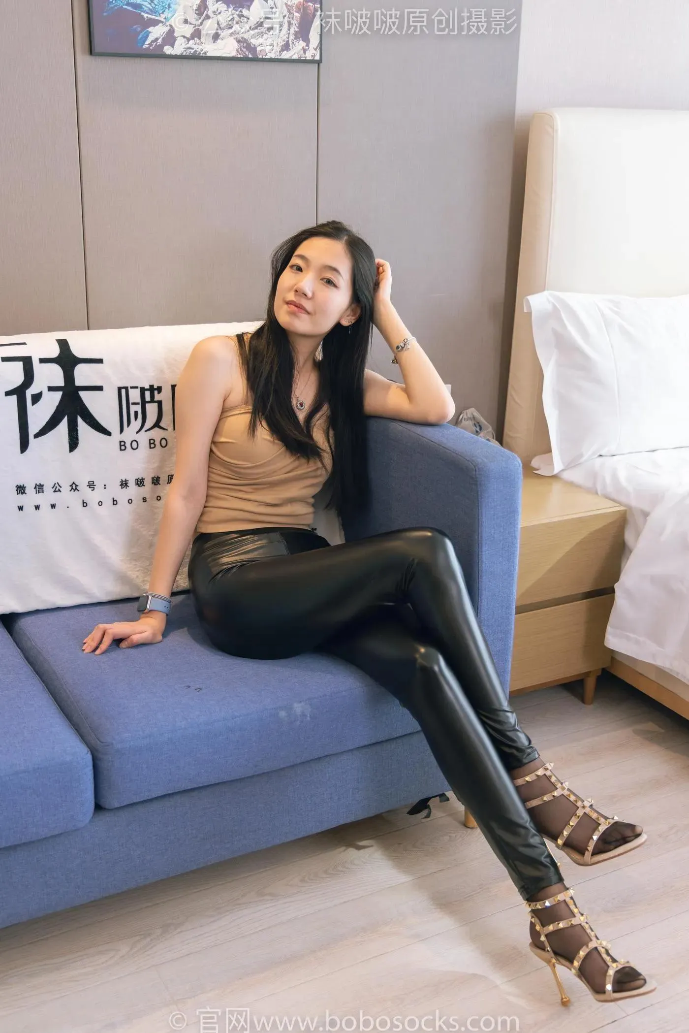 [BoBoSocks袜啵啵]NO.191 小甜豆-高跟鞋、黑丝、皮裤裤里丝 [140P]插图8